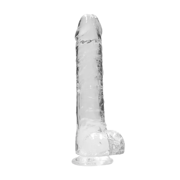 RealRock - transparenter, naturgetreuer Dildo (transparent, 22 cm)