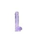 REALROCK - transparenter realistischer Dildo - lila (15cm)