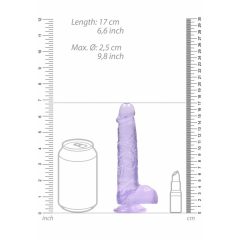 REALROCK - durchsichtiger realistischer Dildo - lila (15cm)