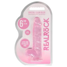 REALROCK - Transparenter Real-Dildo - Pink (15 cm)