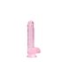 REALROCK - Transparenter Real-Dildo - Pink (15 cm)