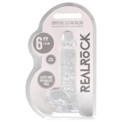   REALROCK - transparentes realitätsgetreues Dildo - transparent (15cm)