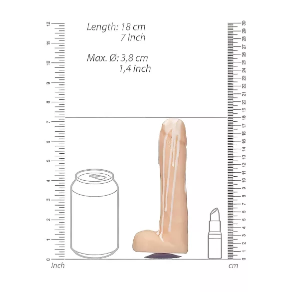 S-Line - Dicky Cum - Seifenpenis mit Hoden - natur (250 g)