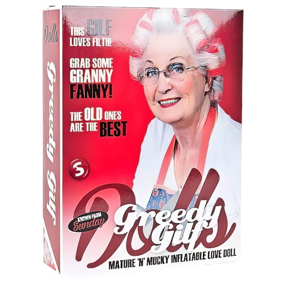 Gierige Oma - lebensechte Gummipuppe