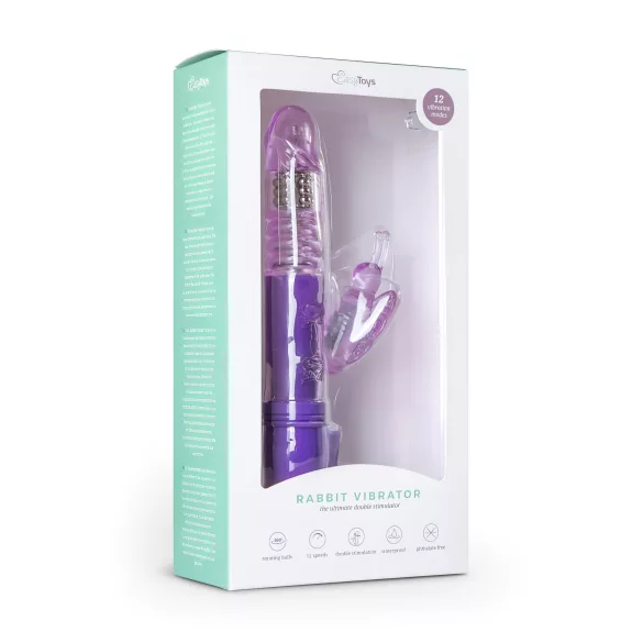 Easytoys Butterfly - rotierender Stoßvibrator (Lila)