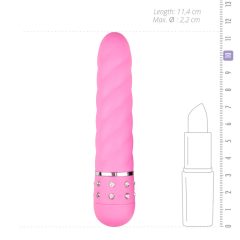 Easytoys Diamant - gedrehter Stab Vibrator (pink)