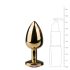 Easytoys Metall No.1 - Gold Analplug mit lila Kristall (2,5 cm)
