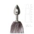Easytoys Fox NO5 - Metall Anal Plug mit Fuchsschwanz (Silber-Silber)