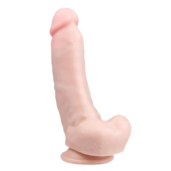 Easytoys - Saugnapf-Dildo mit Hoden (20cm) - naturfarben