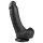 Easytoys - Saugnapf-Dildo mit Hoden (20cm) - schwarz