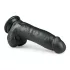 Easytoys - Saugnapf-Dildo mit Hoden (20cm) - schwarz