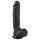 Easytoys - Saugnapf-Dildo mit Hoden (22,5cm) - schwarz