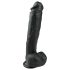 Easytoys - Große Dildo mit Saugnapf und Hoden (26,5 cm) - Schwarz