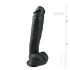 Easytoys - Große Dildo mit Saugnapf und Hoden (26,5 cm) - Schwarz