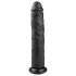 Easytoys - Extragroßer Saugnapf-Dildo (28,5 cm) - Schwarz