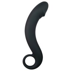 EasyToys Gekrümmter Dong - Silikon Anal-Dildo (schwarz)