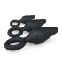 Easytoys - Anal-Plug-Ring-Set - 3er-Set (Schwarz)