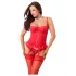 Amorable - 3-teiliges Korsett-Set (rot)