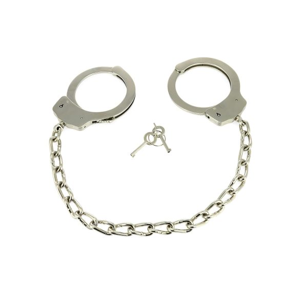 Rimba - Lange Ketten, Stahl Fußfesseln (Silber) - 1 Paar