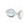 Rimba XS - Transparenter Metall-Analsplug mit Stein (Silber)