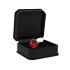 Rimba XS - Roter Edelstein, Metall Anal Plug (Silber)