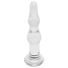 Rimba Dolly - Wellenförmiger Glas-Analplug (transparent)