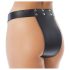 Rimba - Offener Leder-Keuschheitsgürtel (Schwarz) - M/L