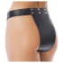 Rimba - offener Leder-Keuschheitsgürtel (schwarz) - M/L