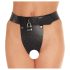 Rimba - Offener Leder-Keuschheitsgürtel (Schwarz) - M/L