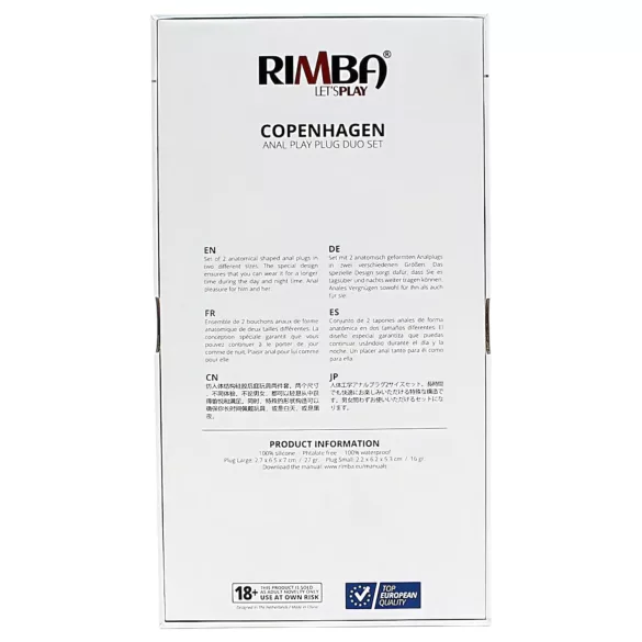 Rimba Copenhagen - Butt Plug Set (Pink, 2 Stück)