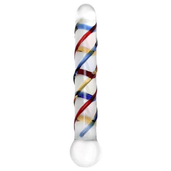 Rimba Rachella - Doppelglas-Dildo (transparent - bunt)