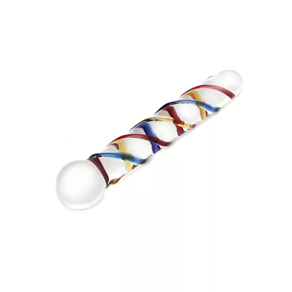 Rimba Rachella - Doppelglas-Dildo (transparent - bunt)