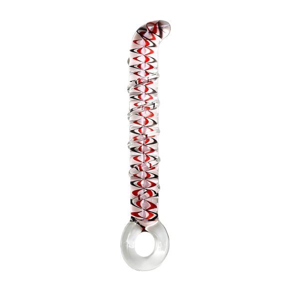 Rimba Sammy - Glas G-Punkt Dildo (transparent-gemustert)