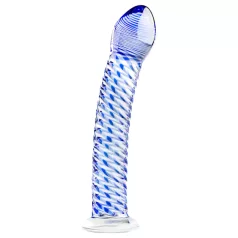 Gildo Glass Nr. 5 - Spiralglasdildo (transparent-blau)