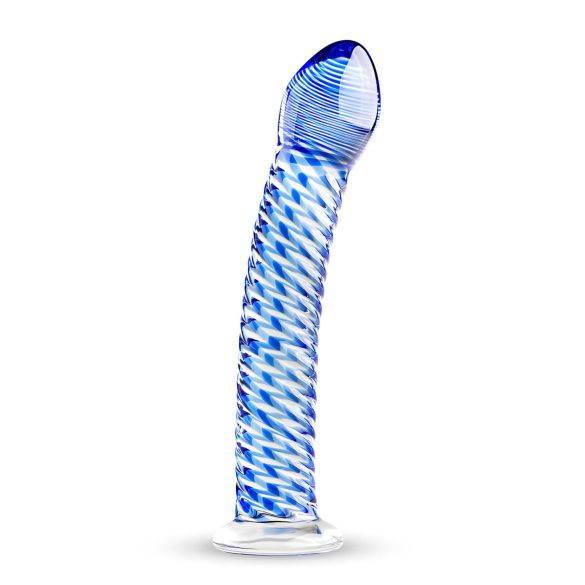 Gildo Glas Nr. 5 - Spiral Dildo (transparent-blau)