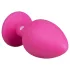 EasyToys Diamond - Analplug mit weißem Stein (groß, pink)