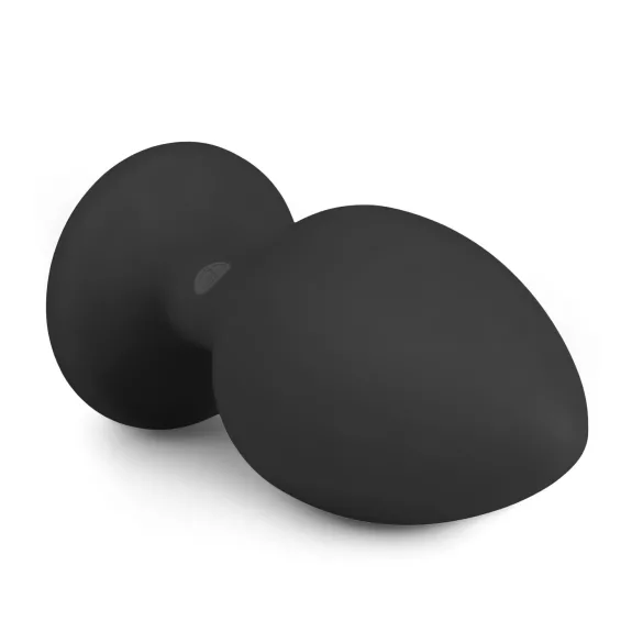 Easytoys Diamond - Anal Plug mit weißem Stein (groß) - Schwarz