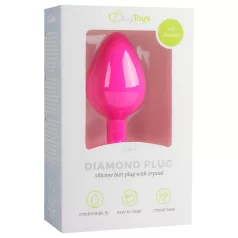   Easytoys Diamond - Analdildo mit weißem Stein (mittel) - pink