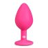 Easytoys Diamond - Analplug mit weißen Steinen (mittel) - Rosa