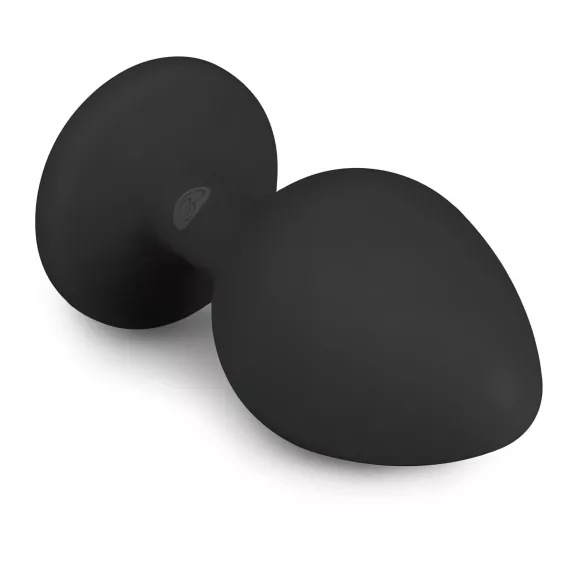 Easytoys Diamond - Schwarz, mit weißen Steinen Anusplug (mittel)
