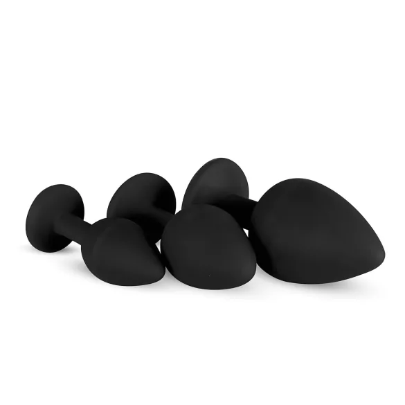 Easytoys Diamond - Analplug-Set (schwarz)