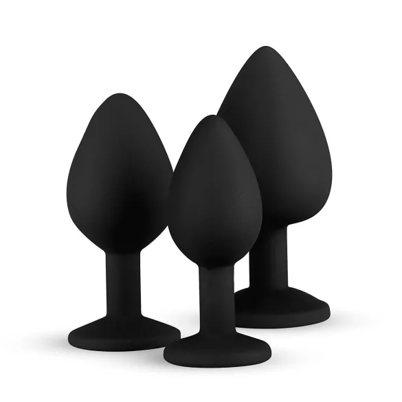 Easytoys Diamond - Analplug-Set (schwarz)
