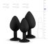 Easytoys Diamond - Analplug-Set (Schwarz)