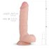 Real Fantasy Glynn – realistischer Dildo mit Hoden - 25 cm (natur)