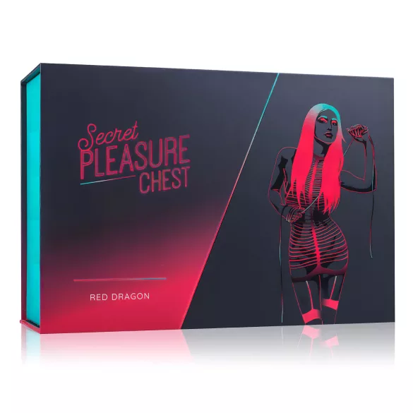 Secret Pleasure Chest - Fortgeschrittenes BDSM-Set - 10-teilig (rot)