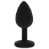 All time Favorites - Silikon Analplug mit lila Stein (schwarz)