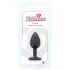 All time Favorites - Silikon Analplug mit lila Stein (schwarz)