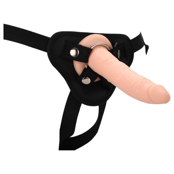 RealStuff Strap-On - schlanker, umlegbarer Dildo (natur)