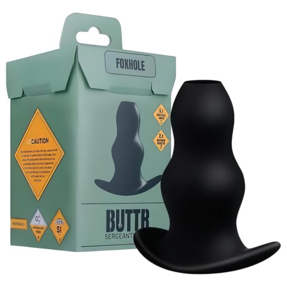 BUTTR Foxhole - hohler Anal-Dildo (schwarz)