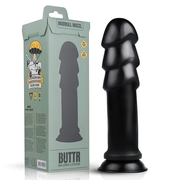 BUTTR Madbull Muzzl - Saugnapf-Dildo (schwarz)